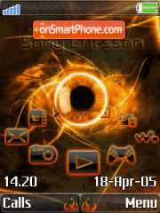 Sony Walkman Fire tema screenshot