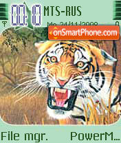 Tiger Snarling tema screenshot