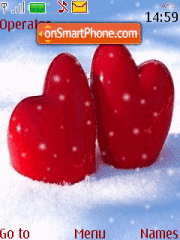 Snow Heart theme screenshot