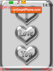 3 Silver Hearts theme screenshot