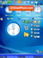 World Swf Clock tema screenshot
