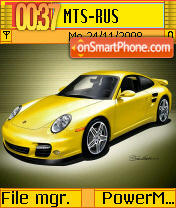 Скриншот темы Porsche Yellow