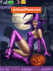 Purple witch Animated theme screenshot