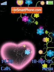Flower and Heart tema screenshot