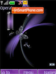 Purple clock battery theme screenshot