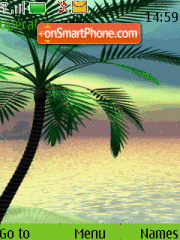 Animated Island 01 tema screenshot