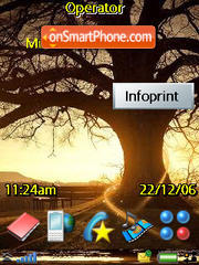 Sunset Tree tema screenshot
