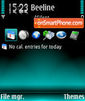 Capture d'écran SymbianPlanet thème