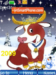 New Year 2009 animated es el tema de pantalla
