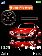 Animated Red Benz es el tema de pantalla