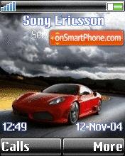 Red sport car theme screenshot
