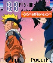 Скриншот темы Naruto and Sasuke
