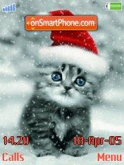 Скриншот темы Christmas cat