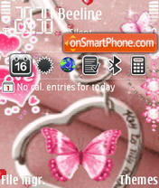 Animated Pink Love tema screenshot