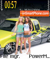 Car and 2 girl tema screenshot