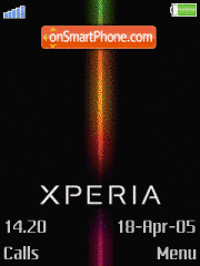 Sony Ericsson Xperia Clock Gif es el tema de pantalla