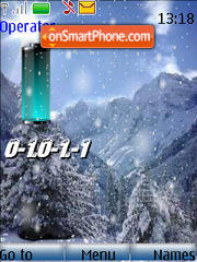 Capture d'écran SWF winter clock thème
