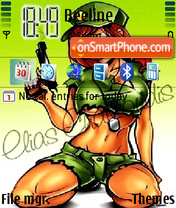 Army girl tema screenshot