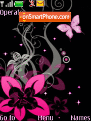 Big Pink Flower theme screenshot