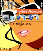The girl in sun glasses Theme-Screenshot