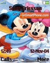 Скриншот темы Mickey and Minnie Mouse