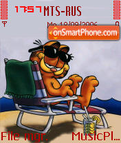 Garfield Vacation theme screenshot