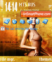Angelina Jolie Wa77ior theme screenshot