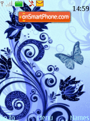 Capture d'écran Blue Flower thème
