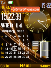 SWF clock $ calendar es el tema de pantalla