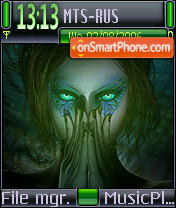 Girl with Butterfly Eyes tema screenshot