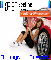 Cars and girls theme screenshot