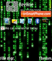 Capture d'écran Matrix thème