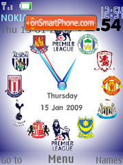 Capture d'écran Premier League Clock SWF thème