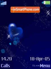 Blue hearts tema screenshot