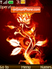 Fire rose animated tema screenshot