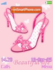 Pink Shoes tema screenshot