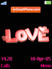Capture d'écran Animated Love thème