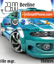 Blue Sport Car es el tema de pantalla