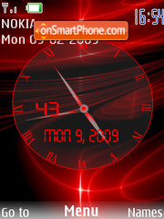 Swf red clock tema screenshot
