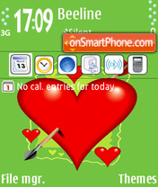 Скриншот темы Valentines