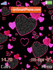 Скриншот темы Animated Hearts