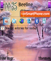 Purple Winter tema screenshot