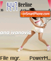 Capture d'écran Ana Ivanovic 01 thème