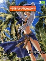 Capture d'écran Anime Beach Girl thème