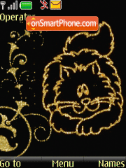 Cats gold animated theme screenshot