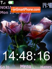 Pink Roses flash 1.1 tema screenshot