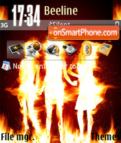 Fire Girls theme screenshot