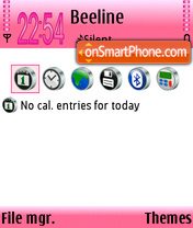 Pink & White theme screenshot
