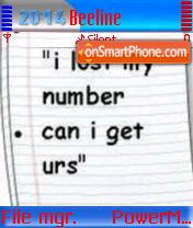 Your Number theme screenshot