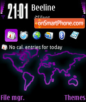 Purple World Theme theme screenshot